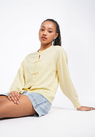 Oversized Cheongsam Cardigan