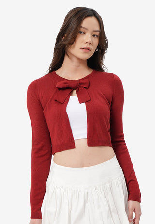 Ribbon Long Sleeve Cardigan - Main Image