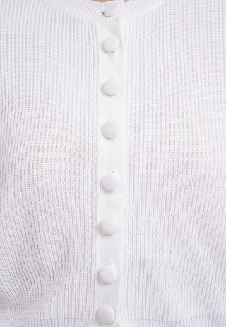 Buttoned Up Round Neck Cardigan