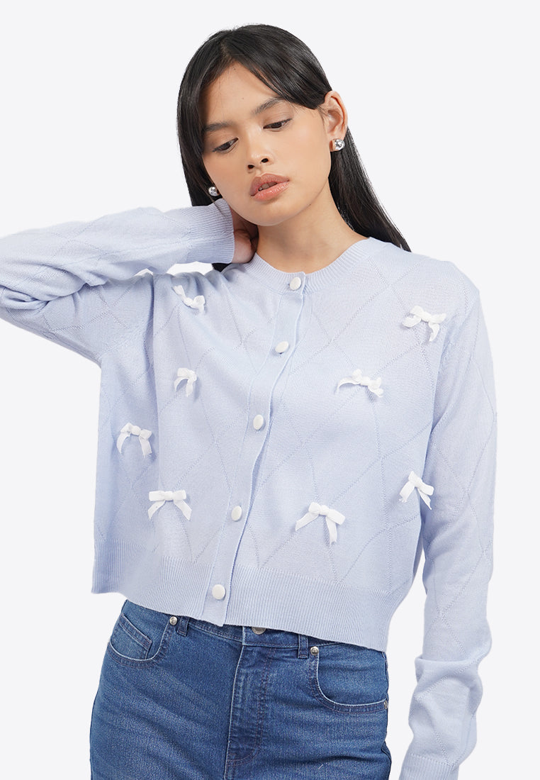 Color Box Cardigan Long Sleeve Cardigan with Ribbon Details – COLORBOX - Indonesia