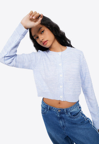 Button Up Round Neck Cardigan