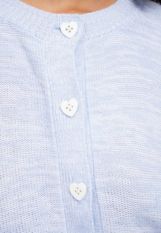 Button Up Round Neck Cardigan