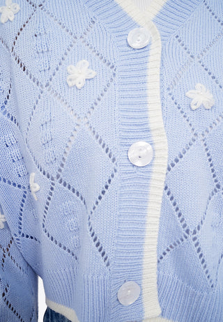 Embroidered Long Sleeve Cardigan