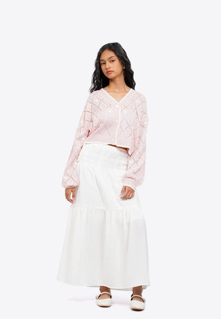 Embroidered Long Sleeve Cardigan