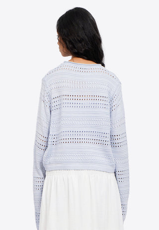 Round Neck Long Sleeve Cardigan