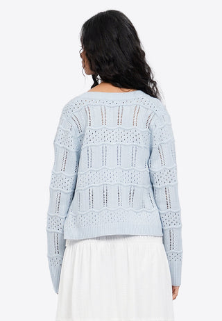 Round Neck Textured Cardigan