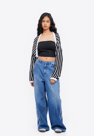 Striped Knit Bolero