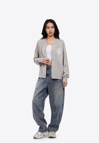 Embroidered Knit Cardigan