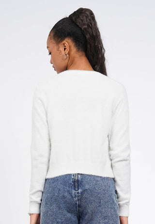 Long Sleeve Fur Cardigan