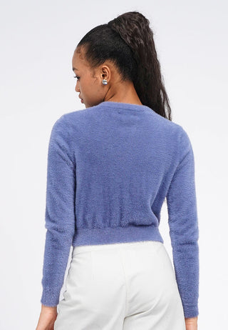 Long Sleeve Fur Cardigan