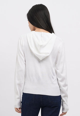 Zipped Up Hoodie Knit Jacket