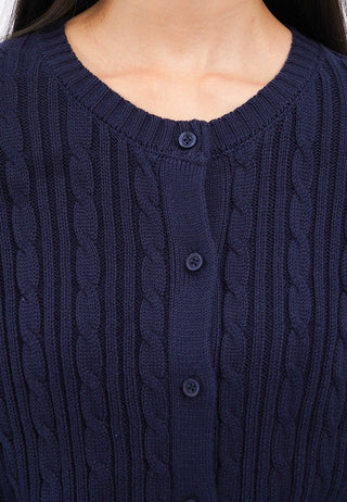 Long Sleeve Cable Knit Cardigan