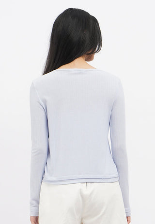 Double Layer Long Sleeve Knit Top