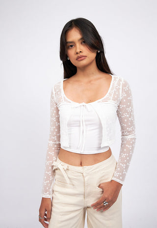 Long Sleeve Lace Cardigan