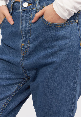 Ankle Length Slim Fit Denim Pants