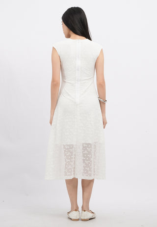 Sleeveless Lace Midi Dress