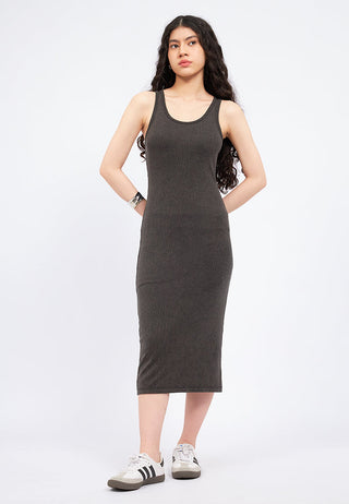 Sleeveless Fitted Midi Dress
