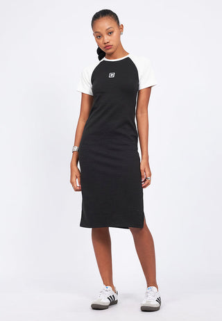 Raglan Short Sleeve Midi Dress