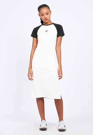 Raglan Short Sleeve Midi Dress
