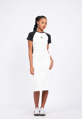 Raglan Short Sleeve Midi Dress