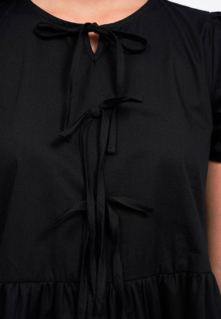 Balloon Sleeves Midi Dress