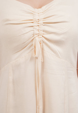 Puff Sleeves Midi Dress