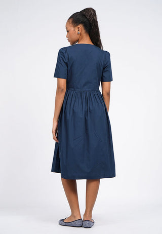 Front Tie V-Neck Midi Dress