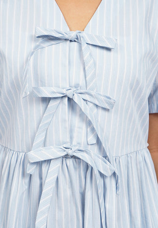 Front Tie V-Neck Midi Dress