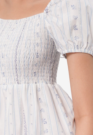 Smocked Details Midi Dress