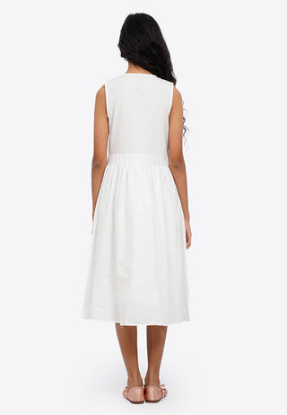 A-Line Sleeveless Pleated Dress