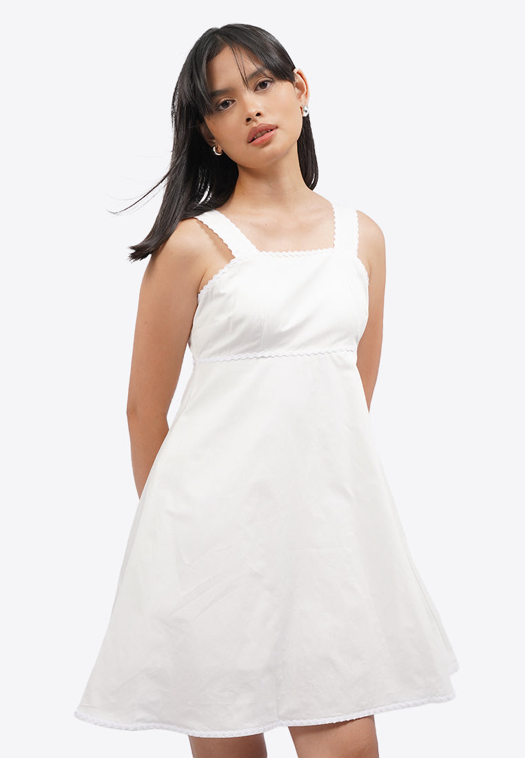 Ric Rac Details Strap Mini Dress – COLORBOX - Indonesia
