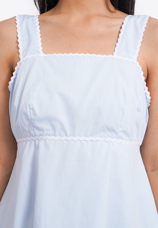 Ric Rac Details Strap Mini Dress