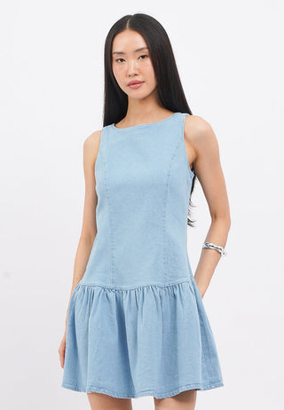 Sleeveless Denim Mini Dress