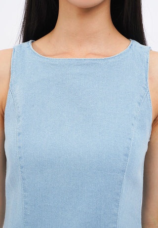Sleeveless Denim Mini Dress