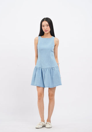Sleeveless Denim Mini Dress