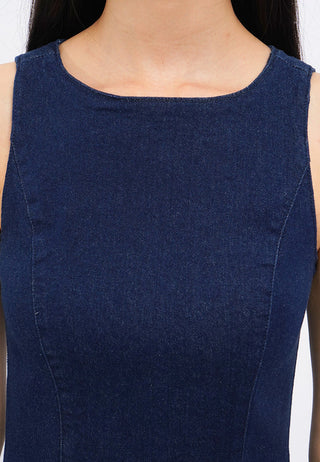 Sleeveless Denim Mini Dress