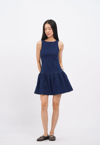 Sleeveless Denim Mini Dress