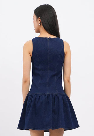 Sleeveless Denim Mini Dress