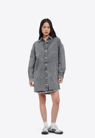 Long Sleeve Denim Shirt Dress