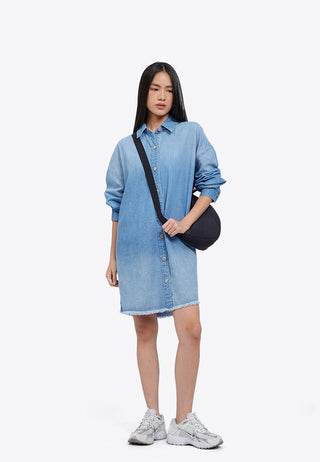 Long Sleeve Denim Shirt Dress
