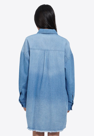 Long Sleeve Denim Shirt Dress