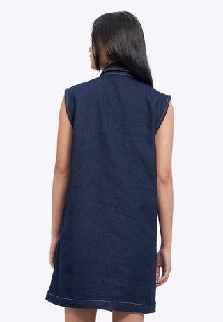 Sleeveless Denim Mini Dress
