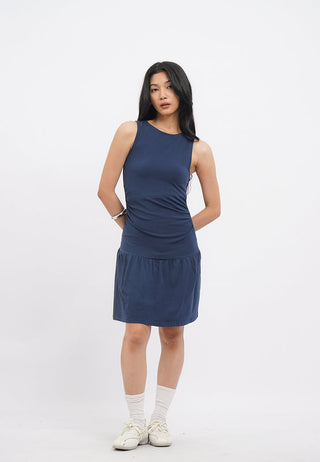 Side Ruched Sleeveless Mini Dress