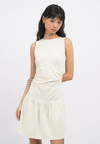 Side Ruched Sleeveless Mini Dress
