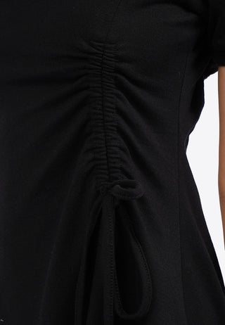 Side Ruched Short Sleeve Mini Dress