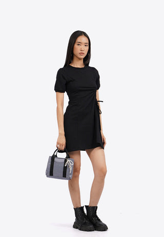 Side Ruched Short Sleeve Mini Dress