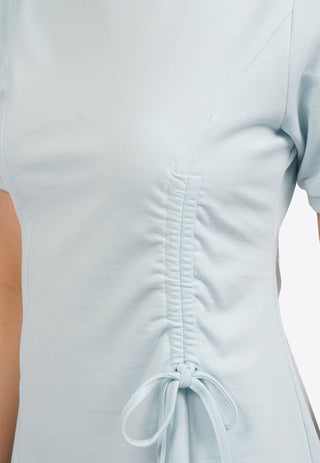 Side Ruched Short Sleeve Mini Dress