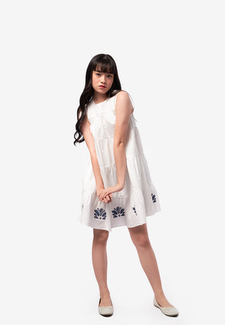 Embroideres Sleeveless Mini Dress