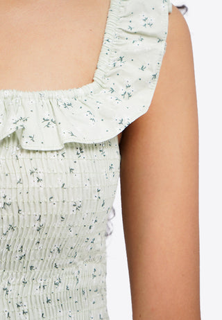 Smocked Off Shoulder Mini Dress