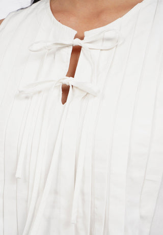 Pleated Tied Sleeveless Mini Dress